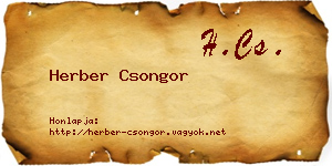 Herber Csongor névjegykártya