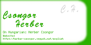 csongor herber business card